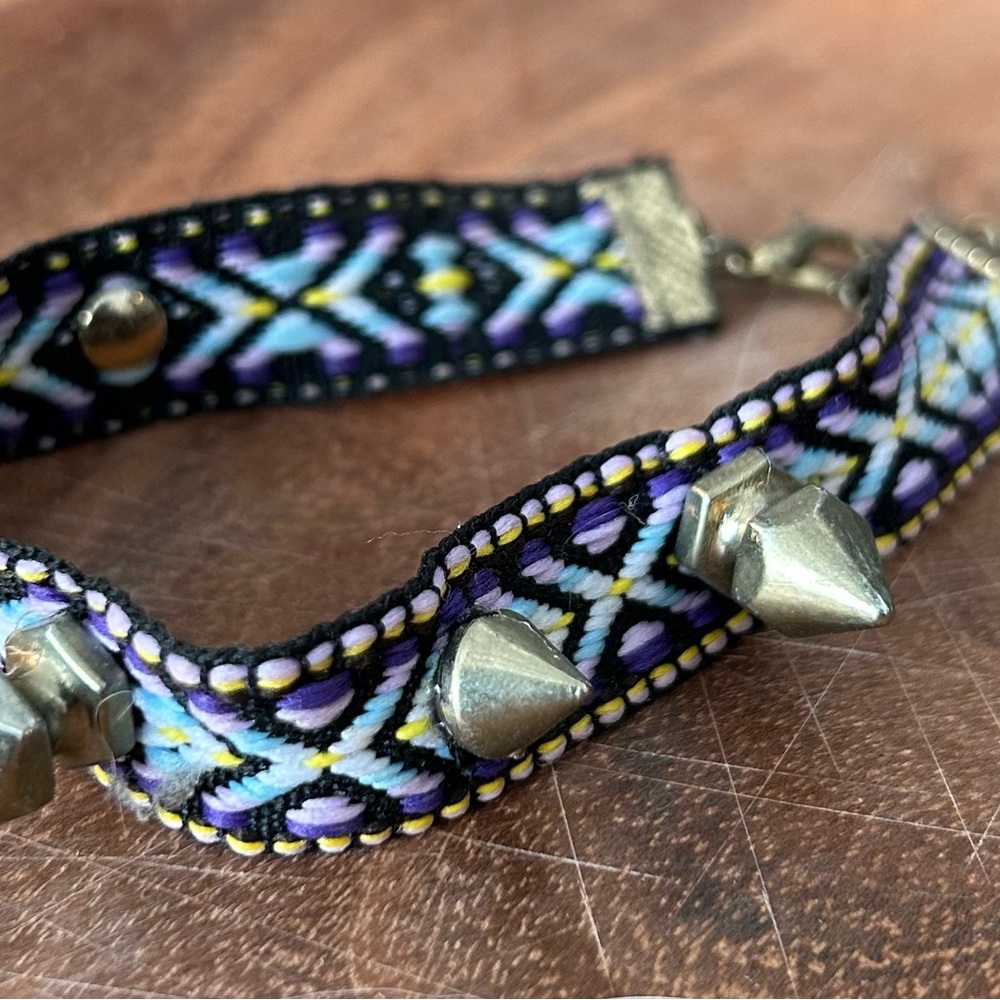 Tribal Pattern Bracelet with Studs